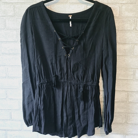 Free People Lace Up Blouse - Picture 2 of 10
